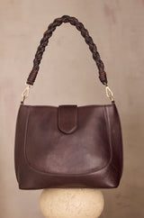 MARCEL CHOCOLATE CAMEL LEATHER BUCKET BAG
