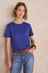 LENI ROYAL BLUE COTTON T-SHIRT