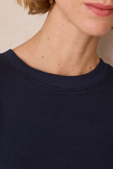 LENI NAVY COTTON T-SHIRT