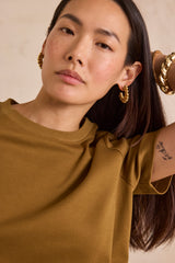 LENI BRONZE COTTON T-SHIRT