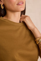 LENI BRONZE COTTON T-SHIRT