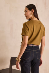 LENI BRONZE COTTON T-SHIRT