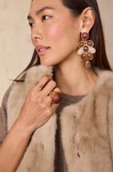 BROOKLYN LIGHT TAUPE FAUX FUR SLEEVELESS JACKET