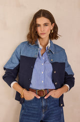 PENNY NAVY BI-COLOR JACKET