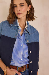 PENNY NAVY BI-COLOR JACKET