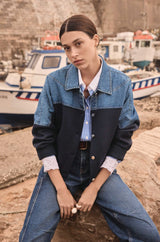 PENNY NAVY BI-COLOR JACKET