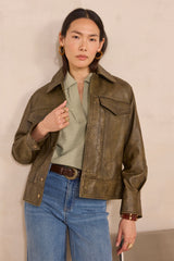 LEXY ALMOND SHORT SLEEVE COTTON T-SHIRT