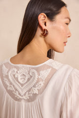 DORIAN ECRU LONG SLEEVE BLOUSE