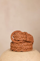 EDDY LIGHT CAMEL LEATHER BELT