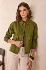 COCO OLIVE COTTON JACKET