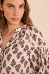 DANICA PAISLEY PRINT BLOUSE