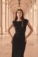 BIANCA SLEEVELESS BLACK DRESS