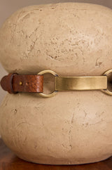 EMILIE LIGHT CAMEL LEATHER BELT