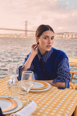 PASSY ROYAL BLUE STRIPED SHIRT