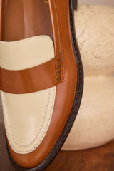 SAMY BI-COLOR LEATHER LOAFERS