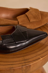 SARAH LIGHT CAMEL SUEDE BALLET FLATS