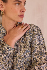 DELICE ARABESQUE PRINT BLOUSE
