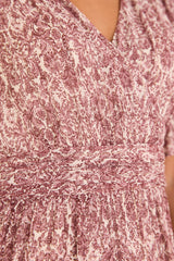 LOUMIA PRINTED WRAP LONG DRESS