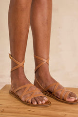 SACHA LIGHT CAMEL SANDALS