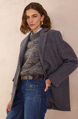 FLORA HERRINGBONE COAT