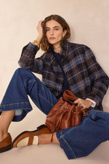 REBECCA RAW DENIM WIDE-LEG JEANS
