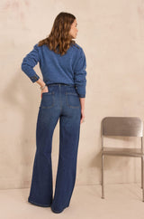 ROMAIN RAW DENIM  WIDE-LEG JEANS