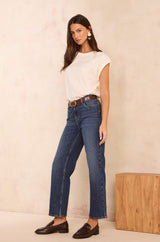 RUDY STRAIGHT CROPPED JEANS
