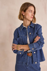 CARLA STRIPED COTTON JACKET