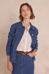 CARLA STRIPED COTTON JACKET