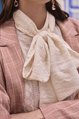 COLETTE EMBROIDERED LAVALIERE SHIRT