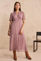 LANA PRINTED FLOWY DRESS