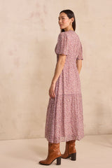 LANA PRINTED FLOWY DRESS