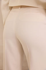 FERGUSON CREAM WIDE-LEG TROUSERS