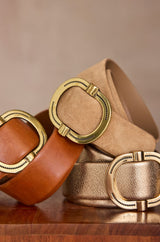ELISE GOLD LEATHER BELT