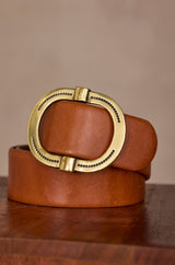 ELISE LIGHT CAMEL LEATHER BELT