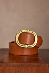 ELISE LIGHT CAMEL LEATHER BELT