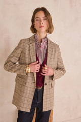 NELIA PRINCE OF WALES CHECK SUIT JACKET