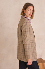 NELIA PRINCE OF WALES CHECK SUIT JACKET