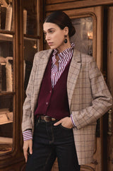 NELIA PRINCE OF WALES CHECK SUIT JACKET