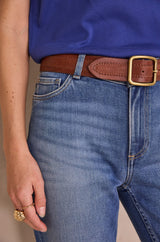 DELIA STONE USED CROPPED DENIM