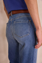 DELIA STONE USED CROPPED DENIM