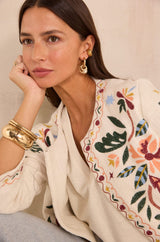 VOLTIGE EMBROIDERED LONG SLEEVE COTTON JACKET