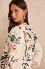 VOLTIGE EMBROIDERED LONG SLEEVE COTTON JACKET