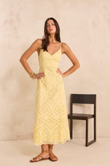 BERYLE SUN COTTON EMBROIDERED DRESS