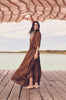 PERLA CARAMEL FLUID DRESS