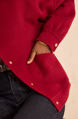CHRIS RED MIXED WOOL JACKET