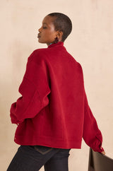 CHRIS RED MIXED WOOL JACKET