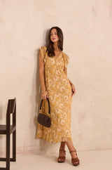 BOUCHRA FLUID PRINTED DRESS