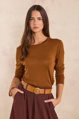 TOPAZE CINNAMON LONG SLEEVE T-SHIRT