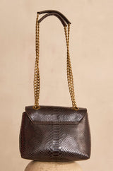 LEON MINI CHOCOLATE LEATHER BAG